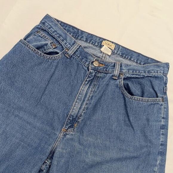 Vintage 90’s LL Bean Jeans Womens 14T High Rise Relaxed 5 Pocket Denim Blue - Picture 1 of 9